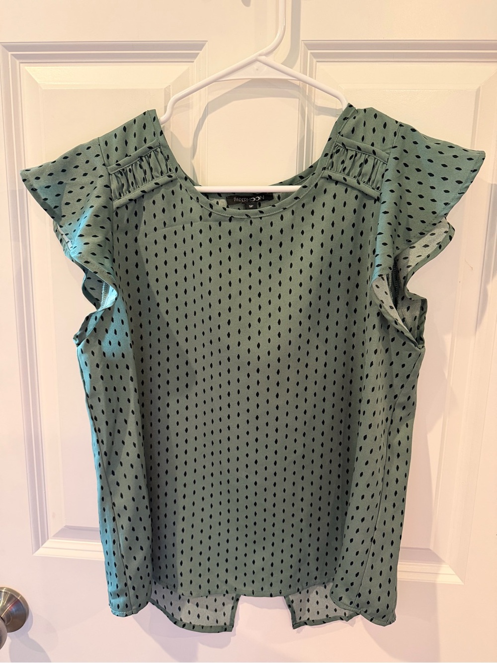 Papermoon Green Short Sleeve Blouse Size Small Petite